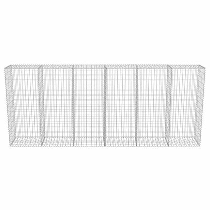 Gabionenwand Mit Abdeckung Verzinkter Stahl 300×50×150 Cm