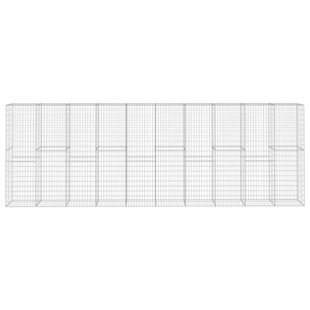 Gabionenwand Mit Abdeckung Verzinkter Stahl 600 X 50 X 200 Cm