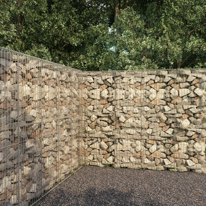 Gabionenwand Mit Abdeckung Verzinkter Stahl 300 X 50 X 200 Cm