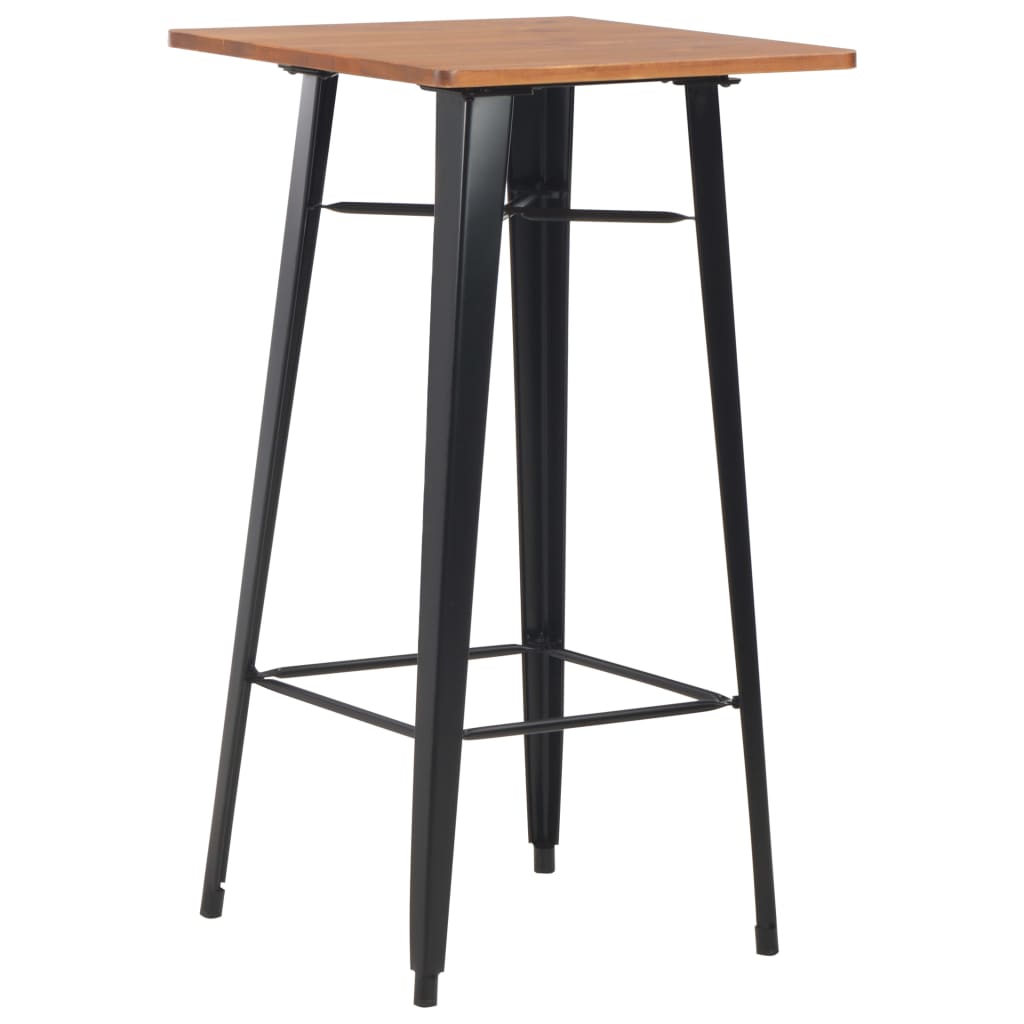 3-Teiliges Bar-Set Stahl Schwarz