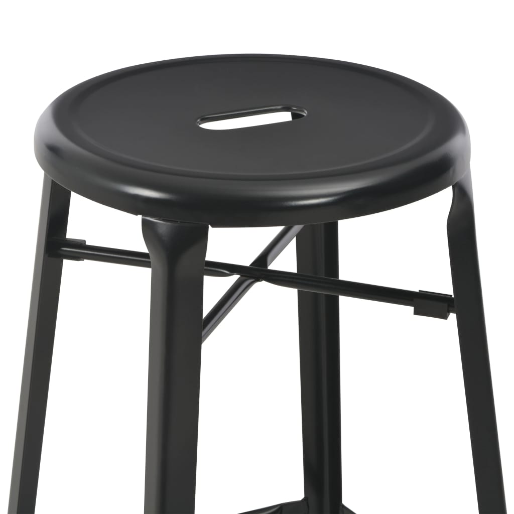 3-Teiliges Bar-Set Stahl Schwarz