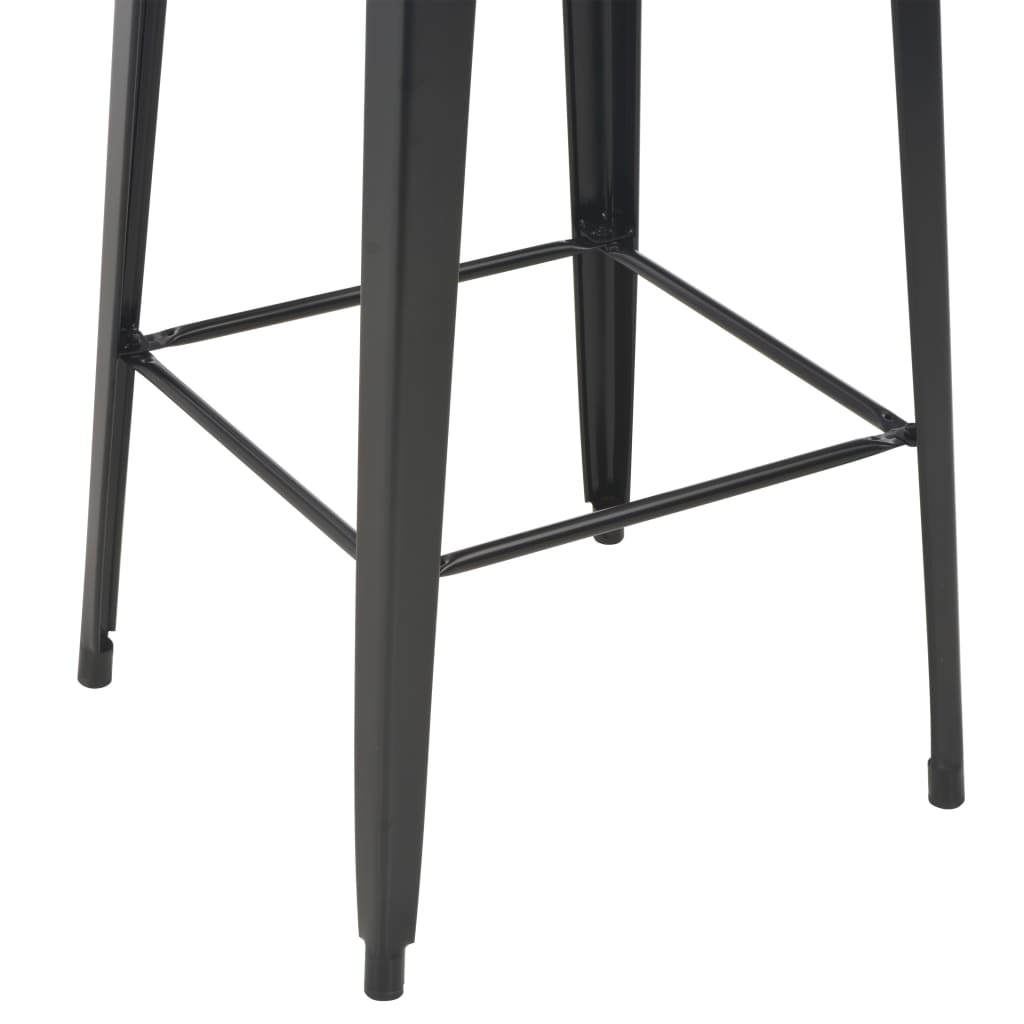 3-Teiliges Bar-Set Stahl Schwarz