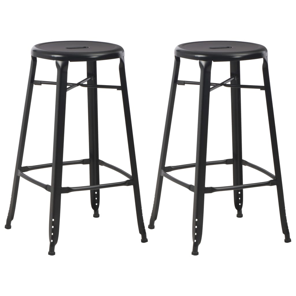 3-Teiliges Bar-Set Stahl Schwarz