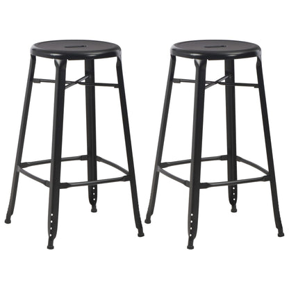 3-Teiliges Bar-Set Stahl Schwarz