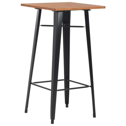 3-Teiliges Bar-Set Stahl Schwarz