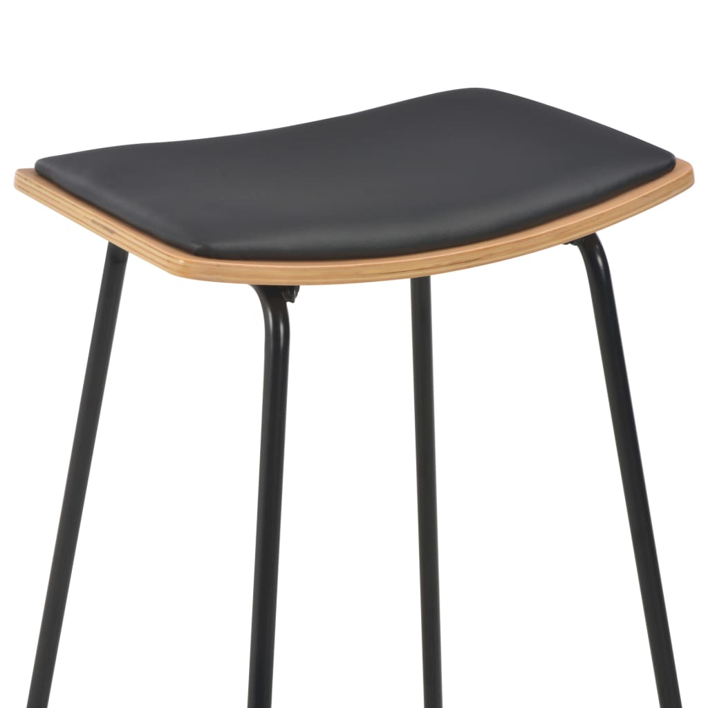 3-Teiliges Bar-Set Stahl Schwarz
