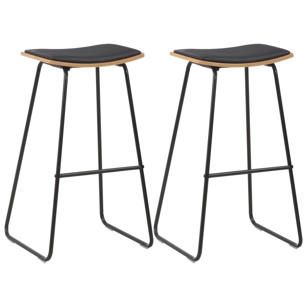 3-Teiliges Bar-Set Stahl Schwarz