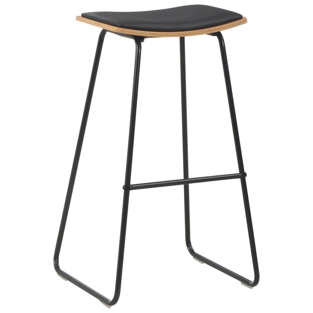 3-Teiliges Bar-Set Stahl Schwarz