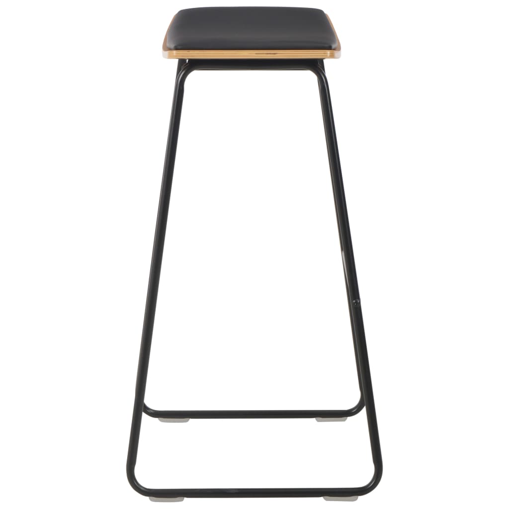 3-Teiliges Bar-Set Stahl Schwarz