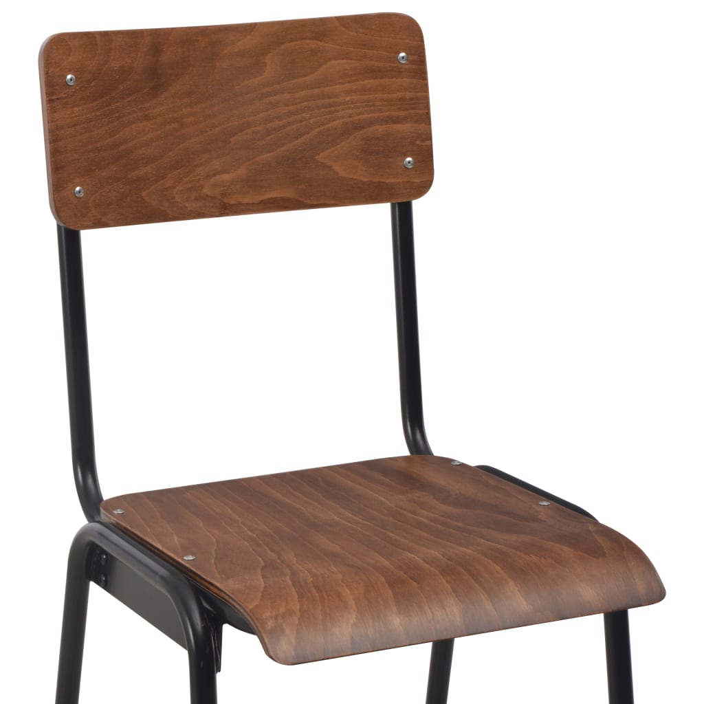 3-Teiliges Bar-Set Stahl Braun Schwarz