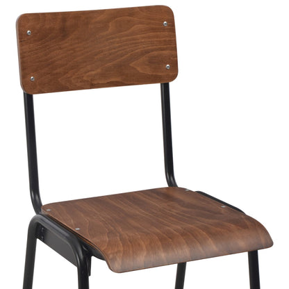 3-Teiliges Bar-Set Stahl Braun Schwarz