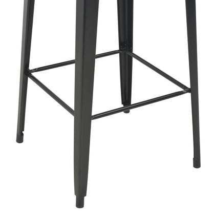 3-Teiliges Bar-Set Stahl Braun Schwarz