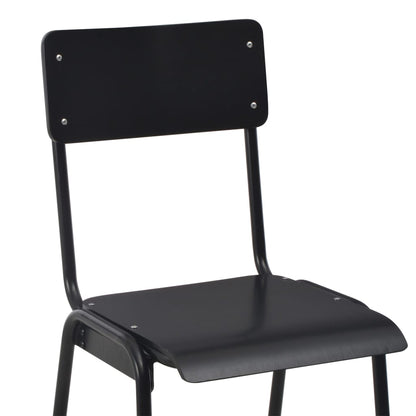 3-Teiliges Bar-Set Stahl Schwarz Braun