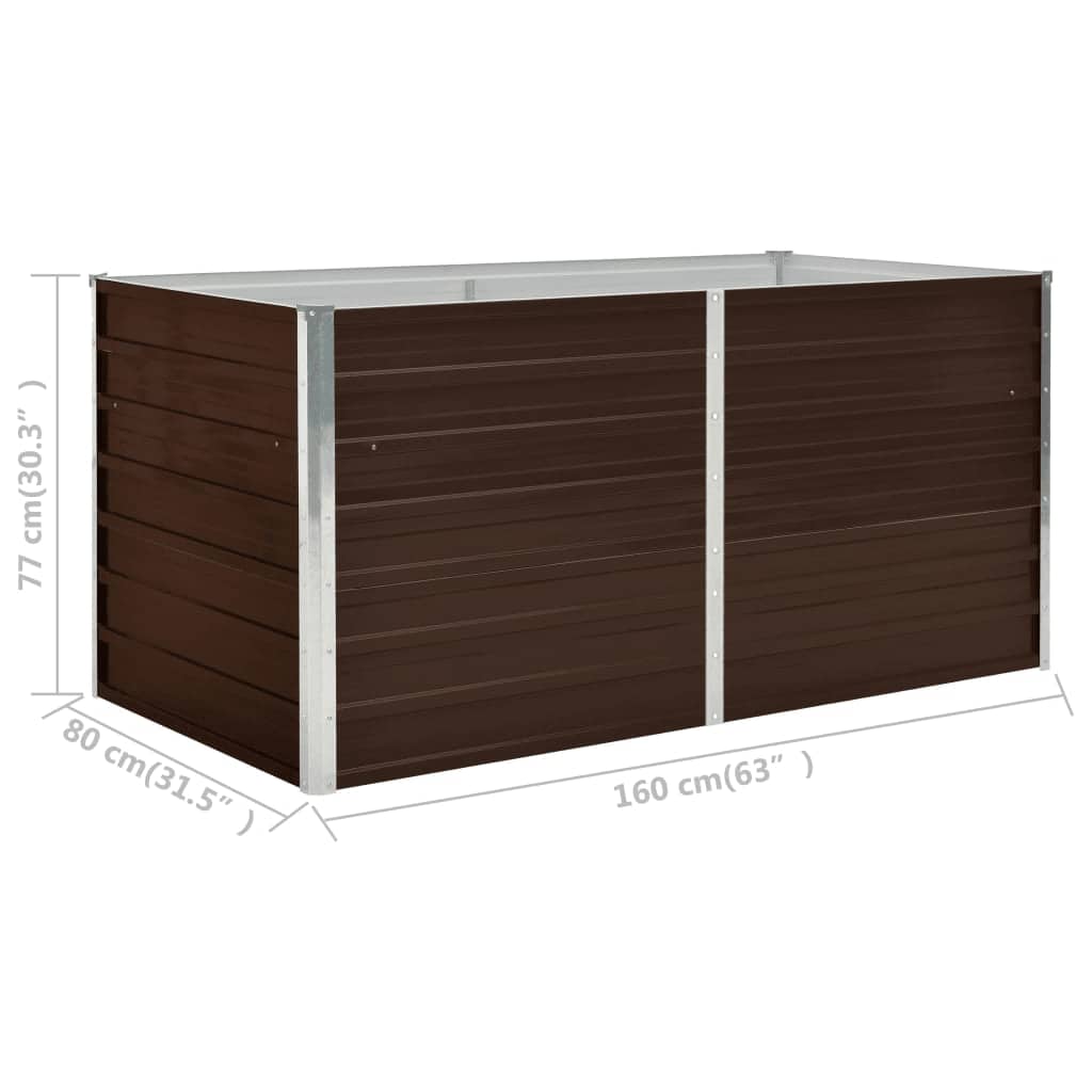 Hochbeet 160 X 80 X 77 Cm Verzinkter Stahl