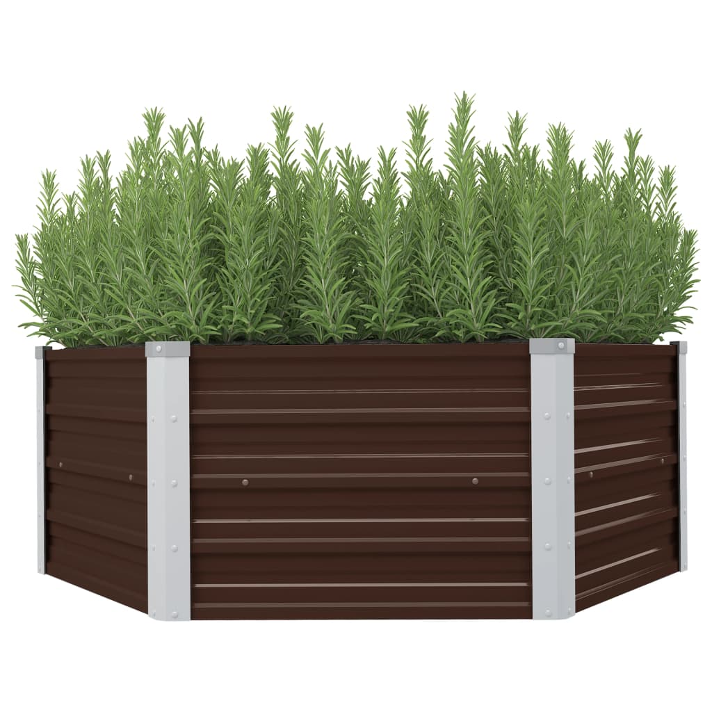 Hochbeet 129 X 129 X 45 Cm Verzinkter Stahl