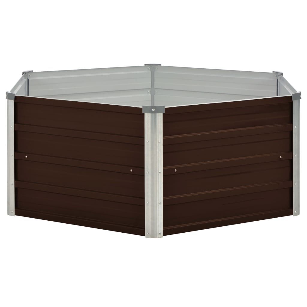 Hochbeet 129 X 129 X 45 Cm Verzinkter Stahl
