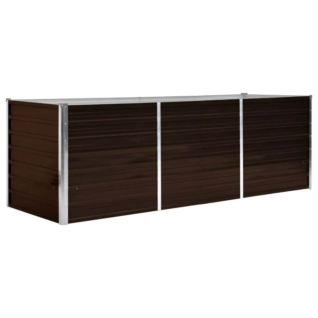 Garten-Hochbeet 240 X 80 X 77 Cm Verzinkter Stahl