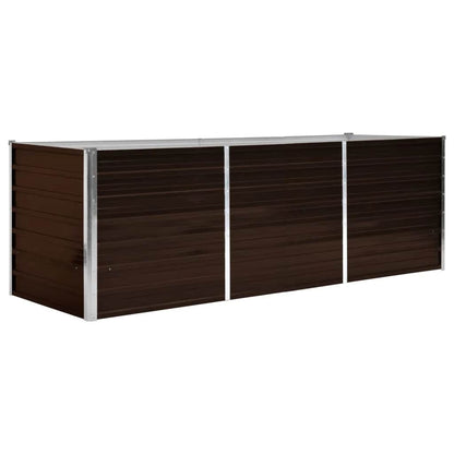 Garten-Hochbeet 240 X 80 X 77 Cm Verzinkter Stahl