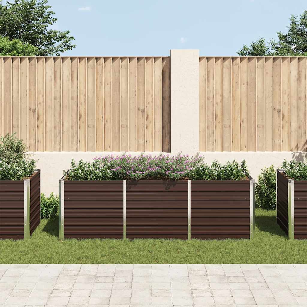 Garten-Hochbeet 240 X 80 X 77 Cm Verzinkter Stahl
