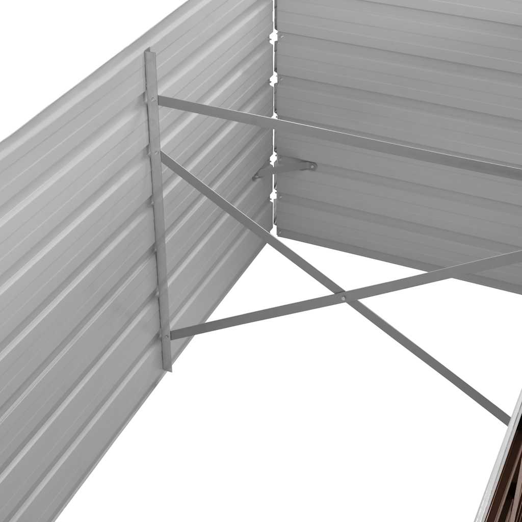 Garten-Hochbeet 240 X 80 X 77 Cm Verzinkter Stahl