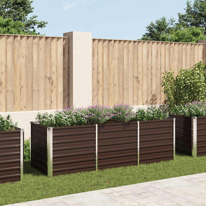 Garten-Hochbeet 240 X 80 X 77 Cm Verzinkter Stahl