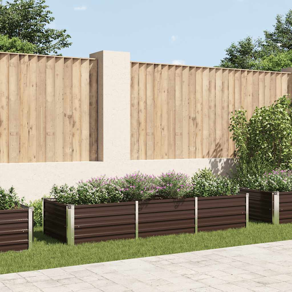 Garten-Hochbeet 240 X 80 X 45 Cm Verzinkter Stahl
