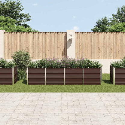 Garten-Hochbeet 320 X 80 X 77 Cm Verzinkter Stahl