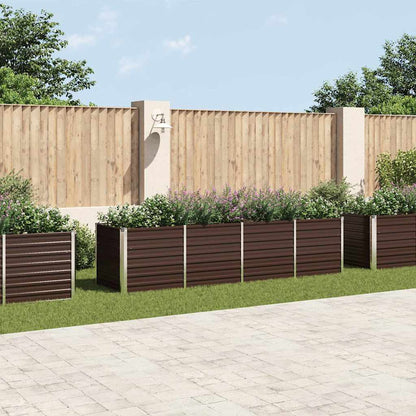 Garten-Hochbeet 320 X 80 X 77 Cm Verzinkter Stahl