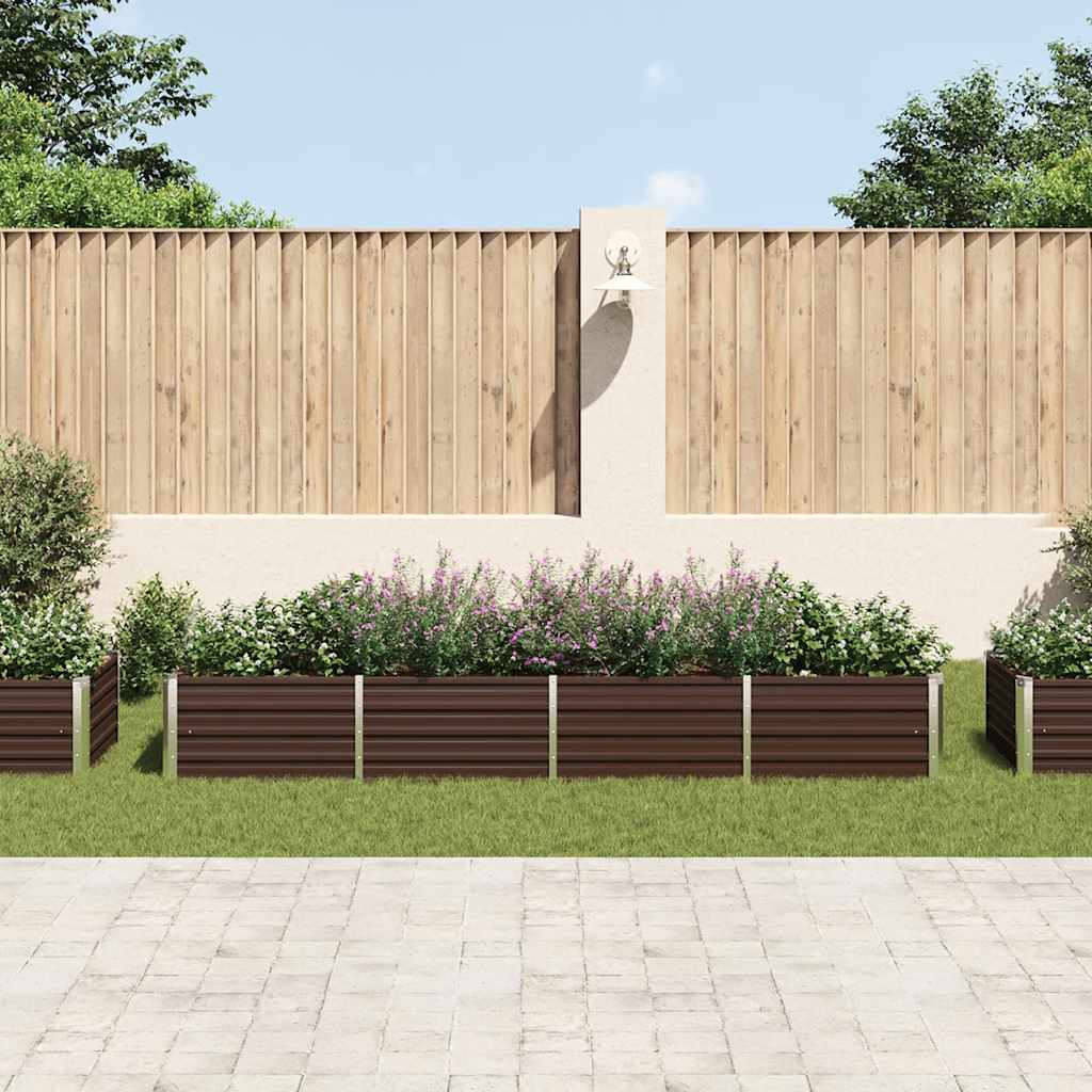Garten-Hochbeet 320 X 80 X 45 Cm Verzinkter Stahl
