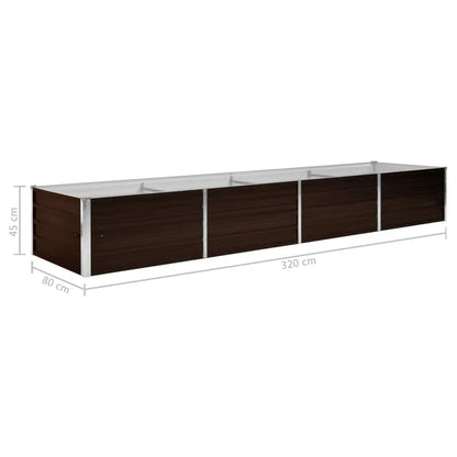 Garten-Hochbeet 320 X 80 X 45 Cm Verzinkter Stahl