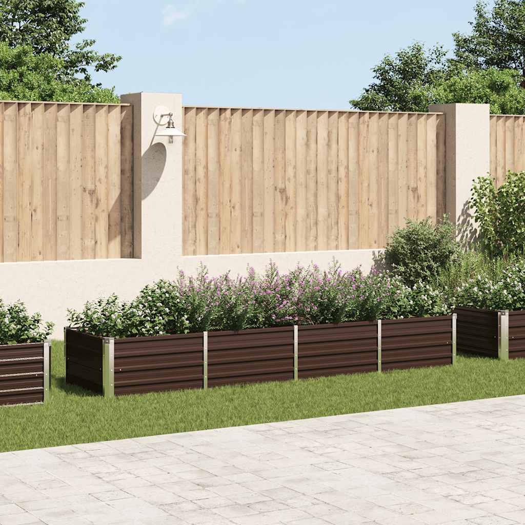Garten-Hochbeet 320 X 80 X 45 Cm Verzinkter Stahl