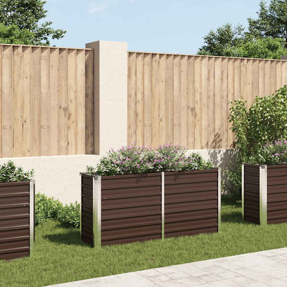 Garten-Hochbeet 160 X 40 X 77 Cm Verzinkter Stahl