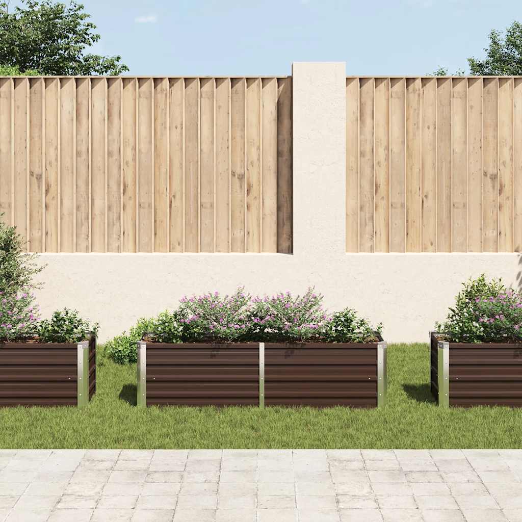 Garten-Hochbeet 160 X 40 X 45 Cm Verzinkter Stahl