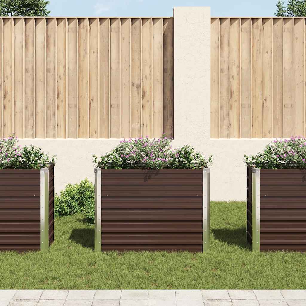 Garten-Hochbeet 100 X 40 X 77 Cm Verzinkter Stahl