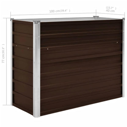 Garten-Hochbeet 100 X 40 X 77 Cm Verzinkter Stahl