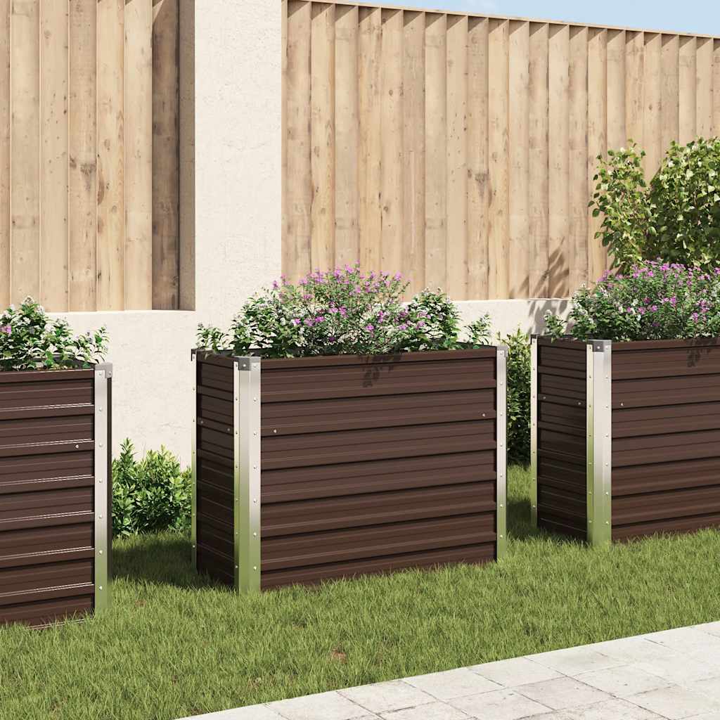 Garten-Hochbeet 100 X 40 X 77 Cm Verzinkter Stahl