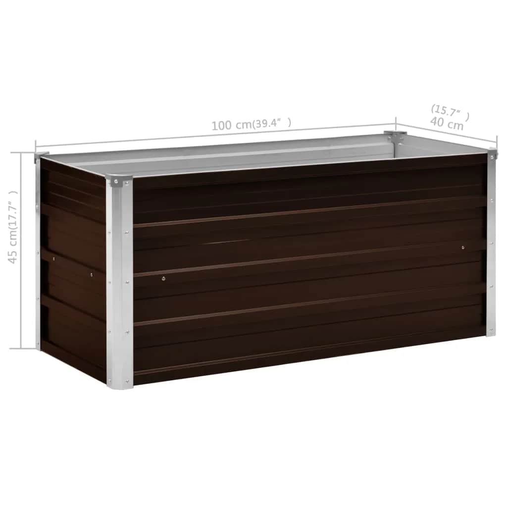 Garten-Hochbeet 100 X 40 X 45 Cm Verzinkter Stahl