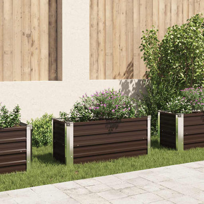 Garten-Hochbeet 100 X 40 X 45 Cm Verzinkter Stahl