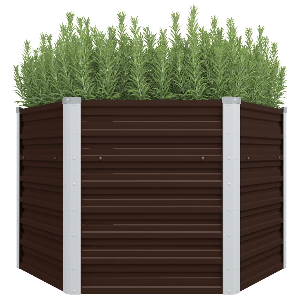 Garten-Hochbeet 129 X 129 X 77 Cm Verzinkter Stahl