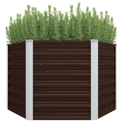Garten-Hochbeet 129 X 129 X 77 Cm Verzinkter Stahl