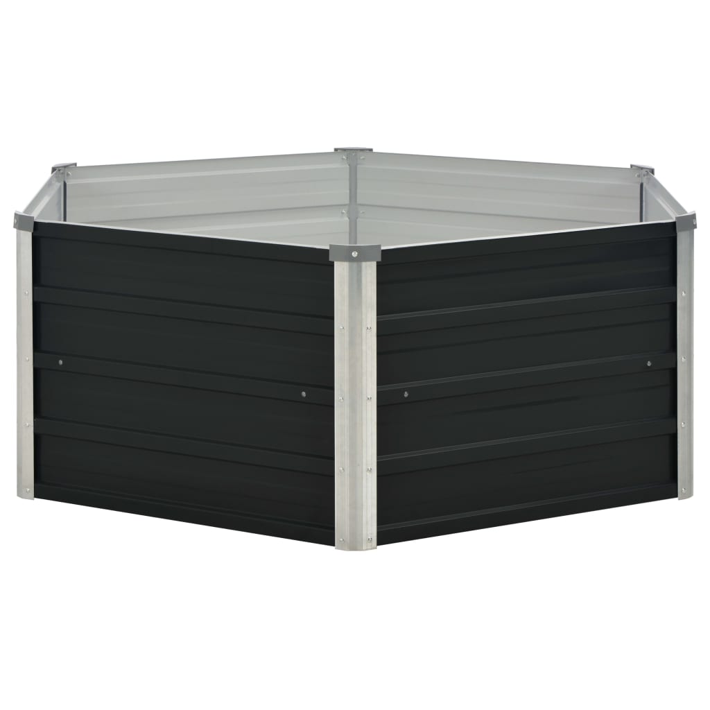 Hochbeet 129 X 129 X 45 Cm Verzinkter Stahl