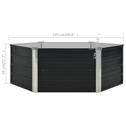 Hochbeet 129 X 129 X 45 Cm Verzinkter Stahl