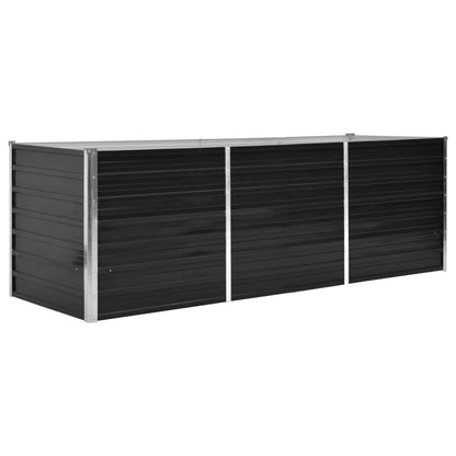 Garten-Hochbeet 240 X 80 X 77 Cm Verzinkter Stahl