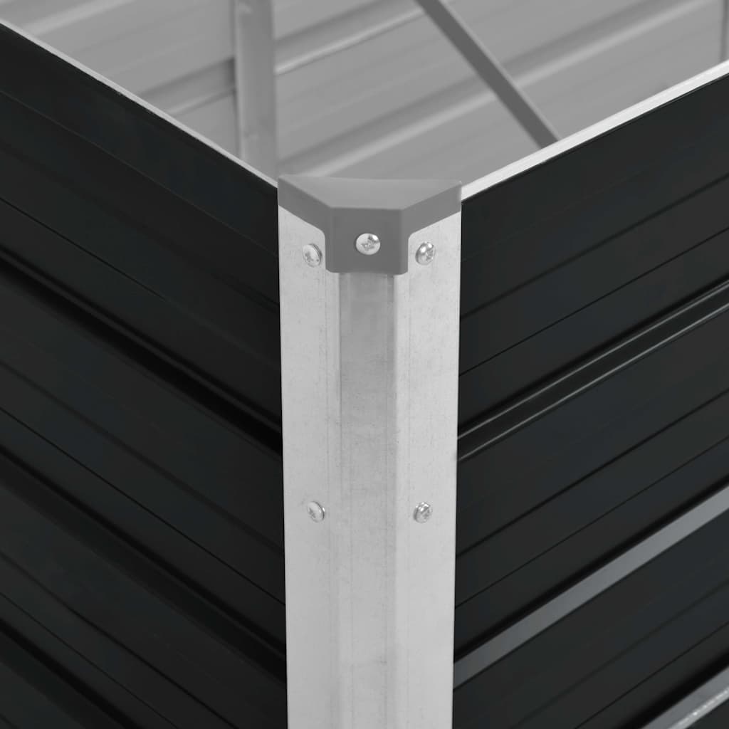 Garten-Hochbeet 240 X 80 X 77 Cm Verzinkter Stahl