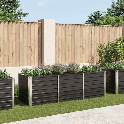 Garten-Hochbeet 240 X 80 X 77 Cm Verzinkter Stahl