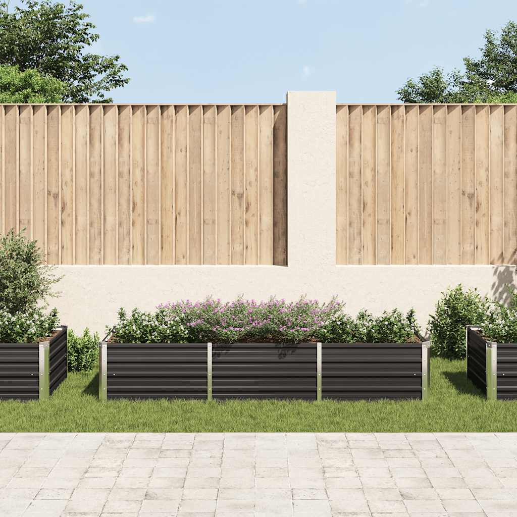 Garten-Hochbeet 240 X 80 X 45 Cm Verzinkter Stahl