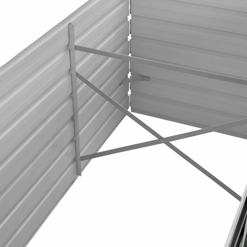 Garten-Hochbeet 240 X 80 X 45 Cm Verzinkter Stahl