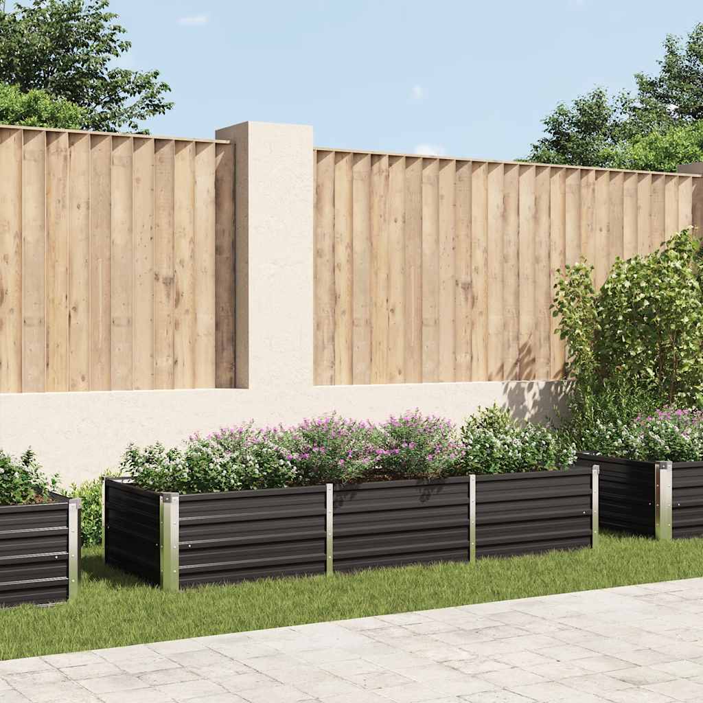 Garten-Hochbeet 240 X 80 X 45 Cm Verzinkter Stahl