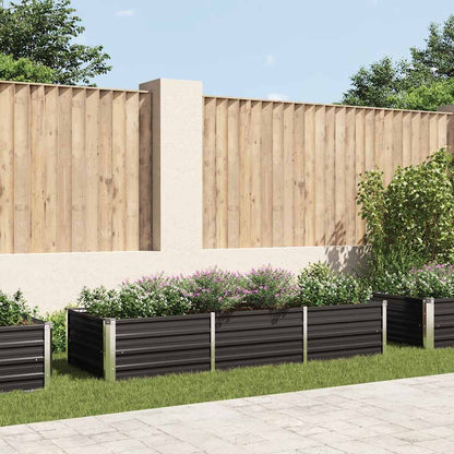 Garten-Hochbeet 240 X 80 X 45 Cm Verzinkter Stahl