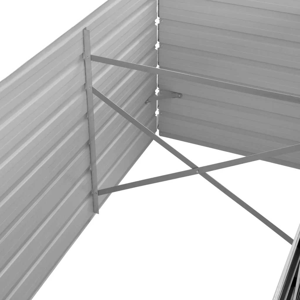 Garten-Hochbeet 320 X 80 X 45 Cm Verzinkter Stahl